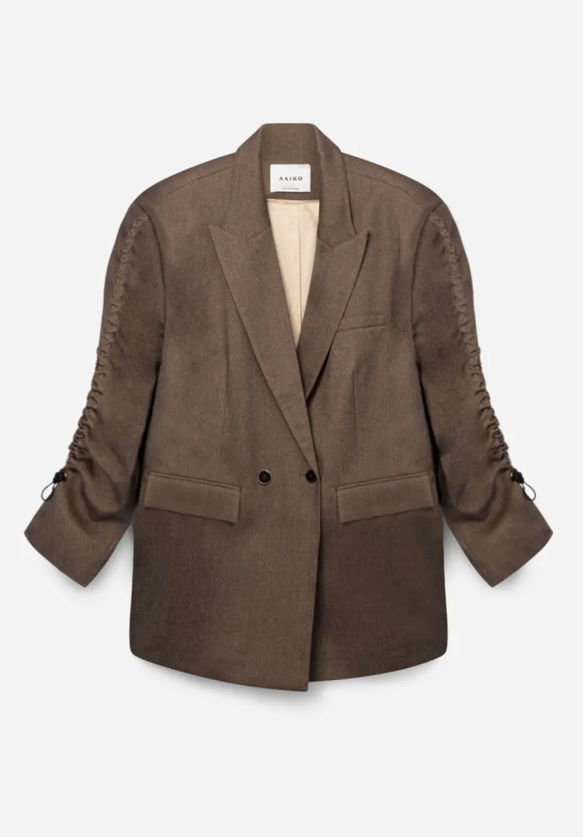 Aaiko-Double tweed vis 518-Kendal-171022 Shiitake-BRUIN
