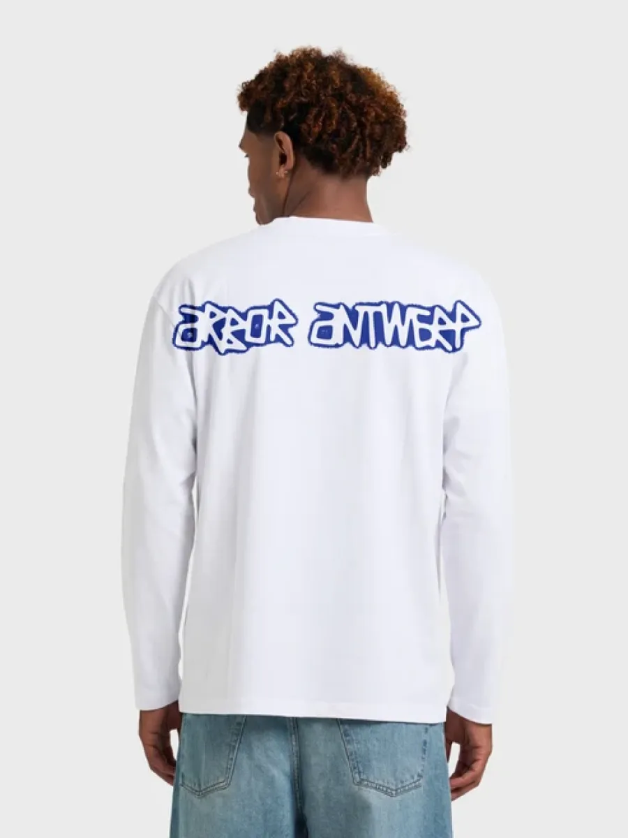 Arbor antwerp--Spray outline longsleeve white--WIT
