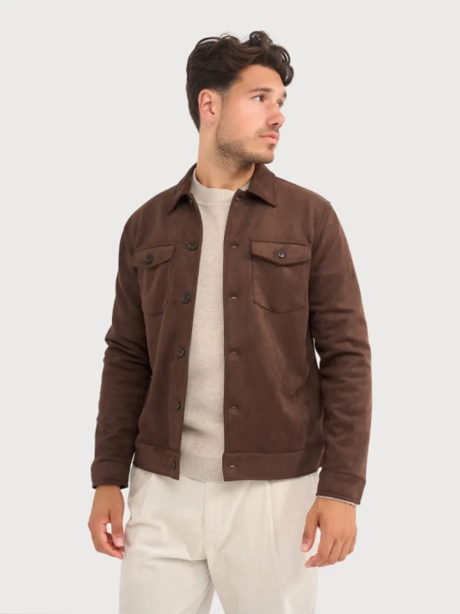 BLUE INDUSTRY-Blue industry shirtjacket-MILANOW25-M42-Brown-BRUIN
