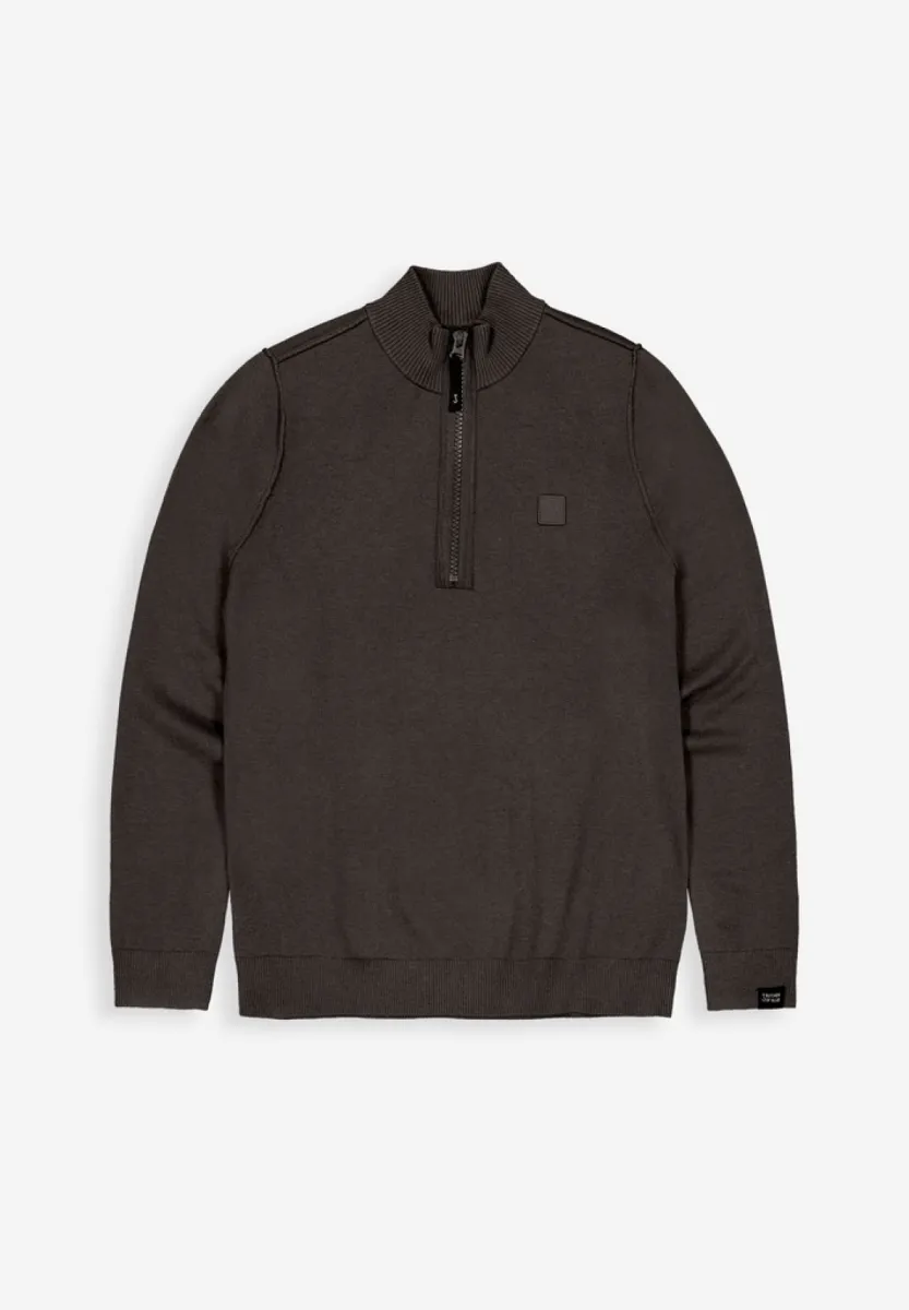 BUTCHER OF BLUE-Clifden halfzip-M2626100-694 Topaz brown-BRUIN