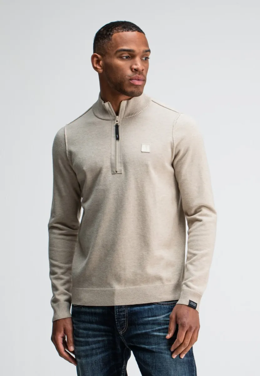 BUTCHER OF BLUE-Clifden halfzip-M2626100-697 Lt. sand-ZAND