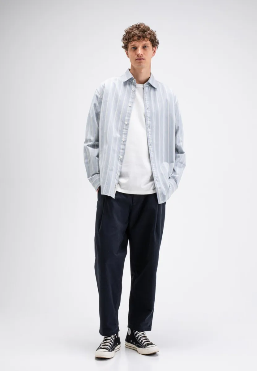 BUTCHER OF BLUE-Donnie Multi Stripe Shirt-M2624045-856 Shark Blue-LILA
