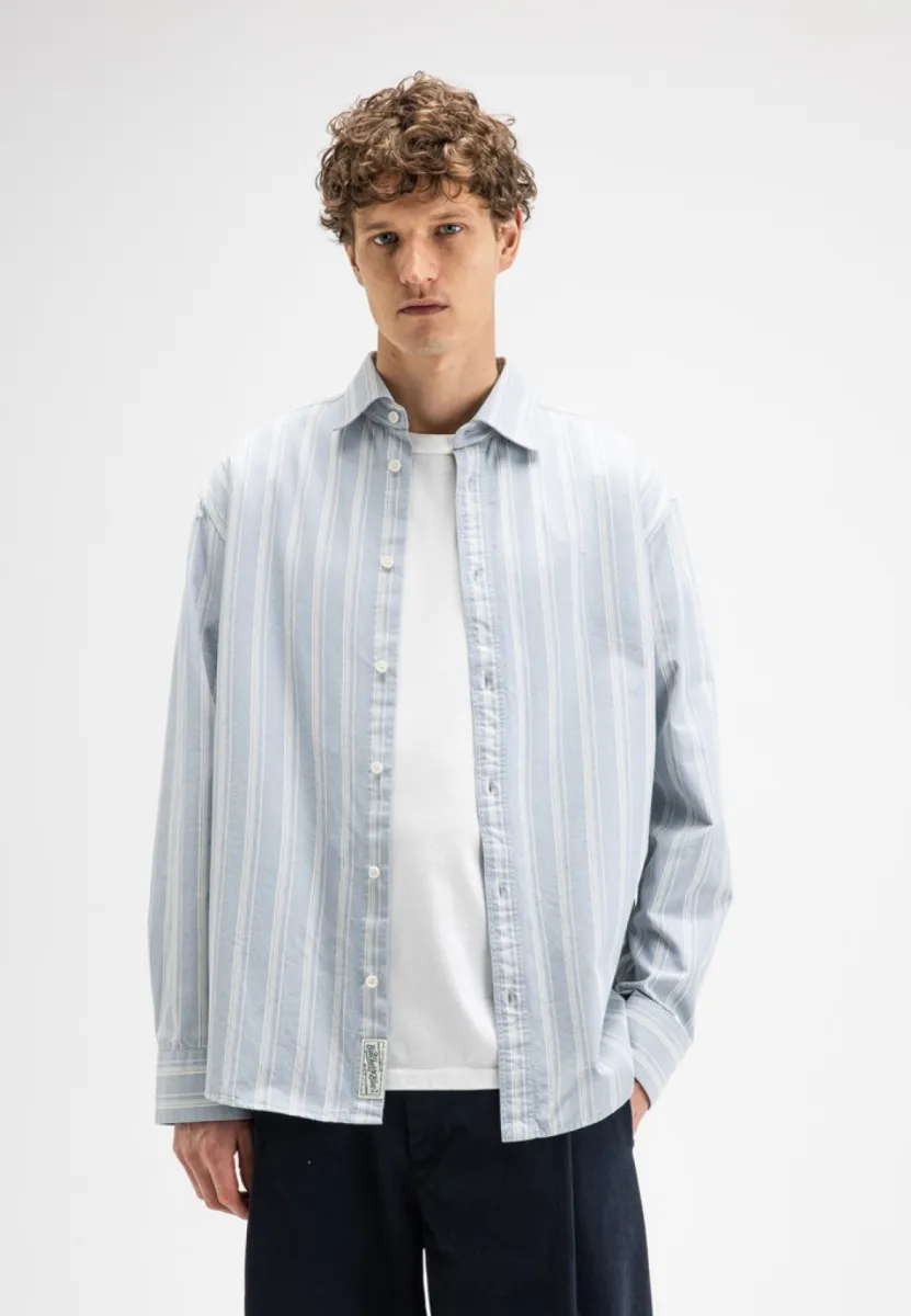 BUTCHER OF BLUE-Donnie Multi Stripe Shirt-M2624045-856 Shark Blue-LILA