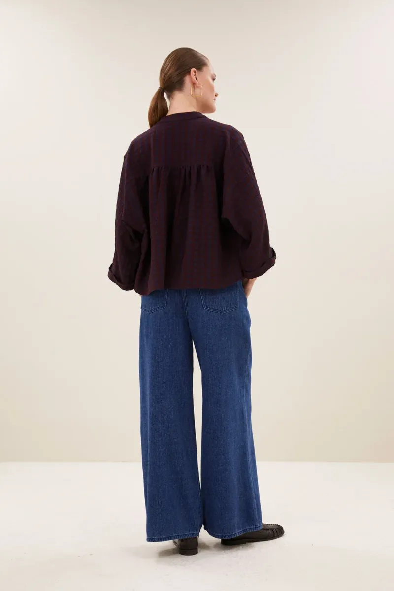 by-bar-jess-blouse-26412066-1341-wine-check-rood-3 By-bar-jess blouse-26412066-1341 wine check-ROOD