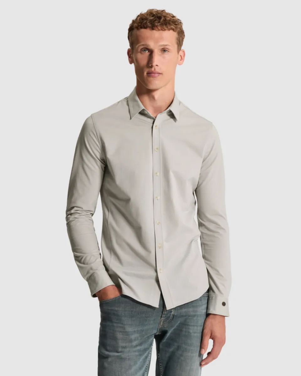 CAST IRON-Long sleeve shirt Twill Jersey-CSI2608200-9131-LICHT BLAUW