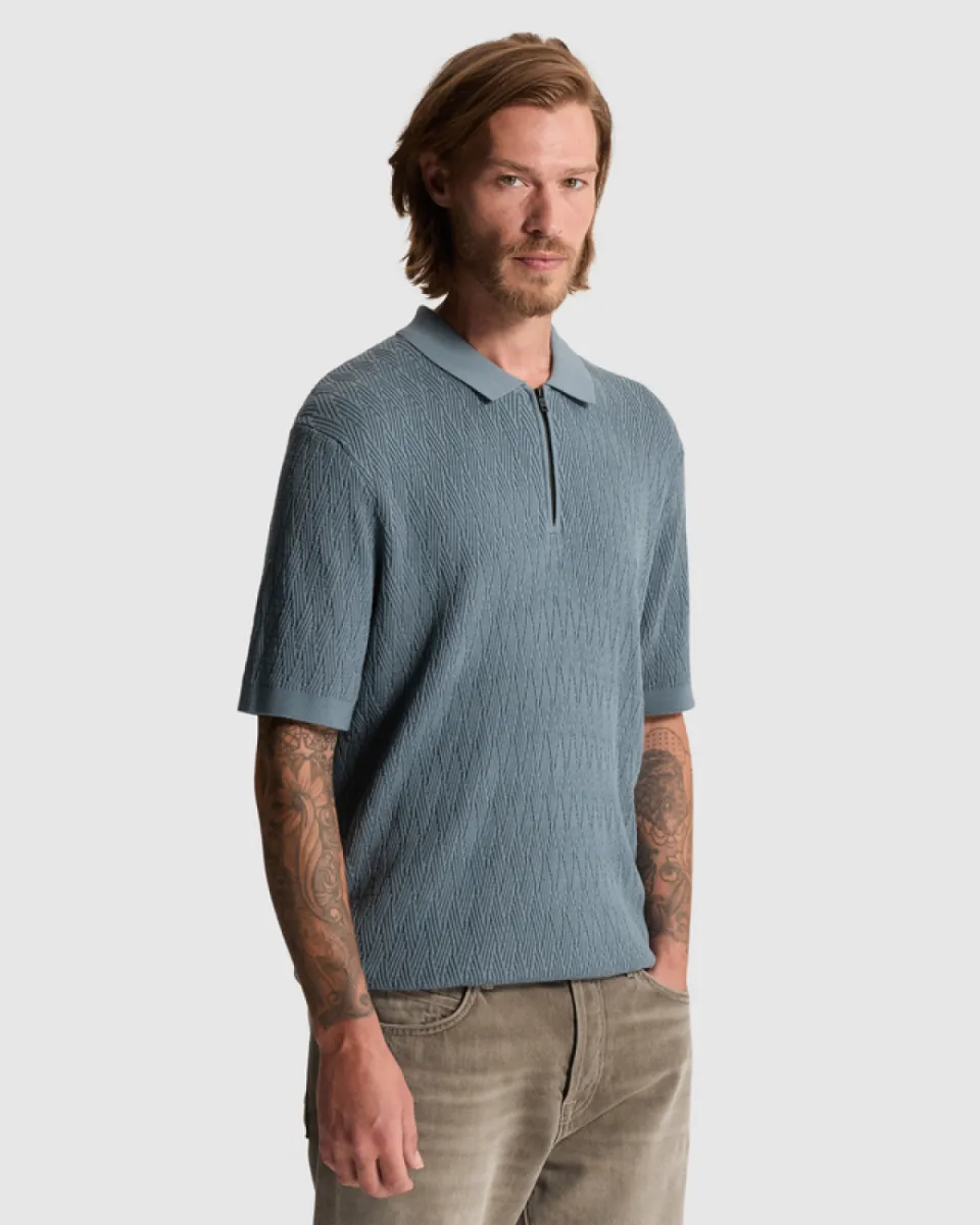 cast-iron-short-sleeve-polo-regular-fit-cott-cpss2608850-5146-blauw-3 CAST IRON-Short sleeve polo regular fit cott-CPSS2608850-5146-BLAUW