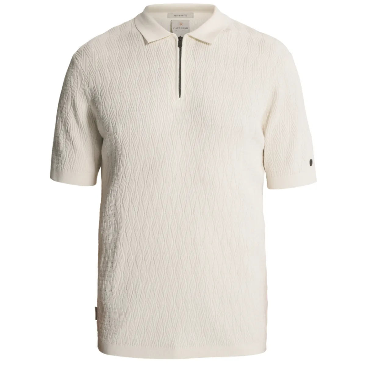 cast-iron-short-sleeve-polo-regular-fit-cott-cpss2608850-7555-wit-3 CAST IRON-Short sleeve polo regular fit cott-CPSS2608850-7555-WIT