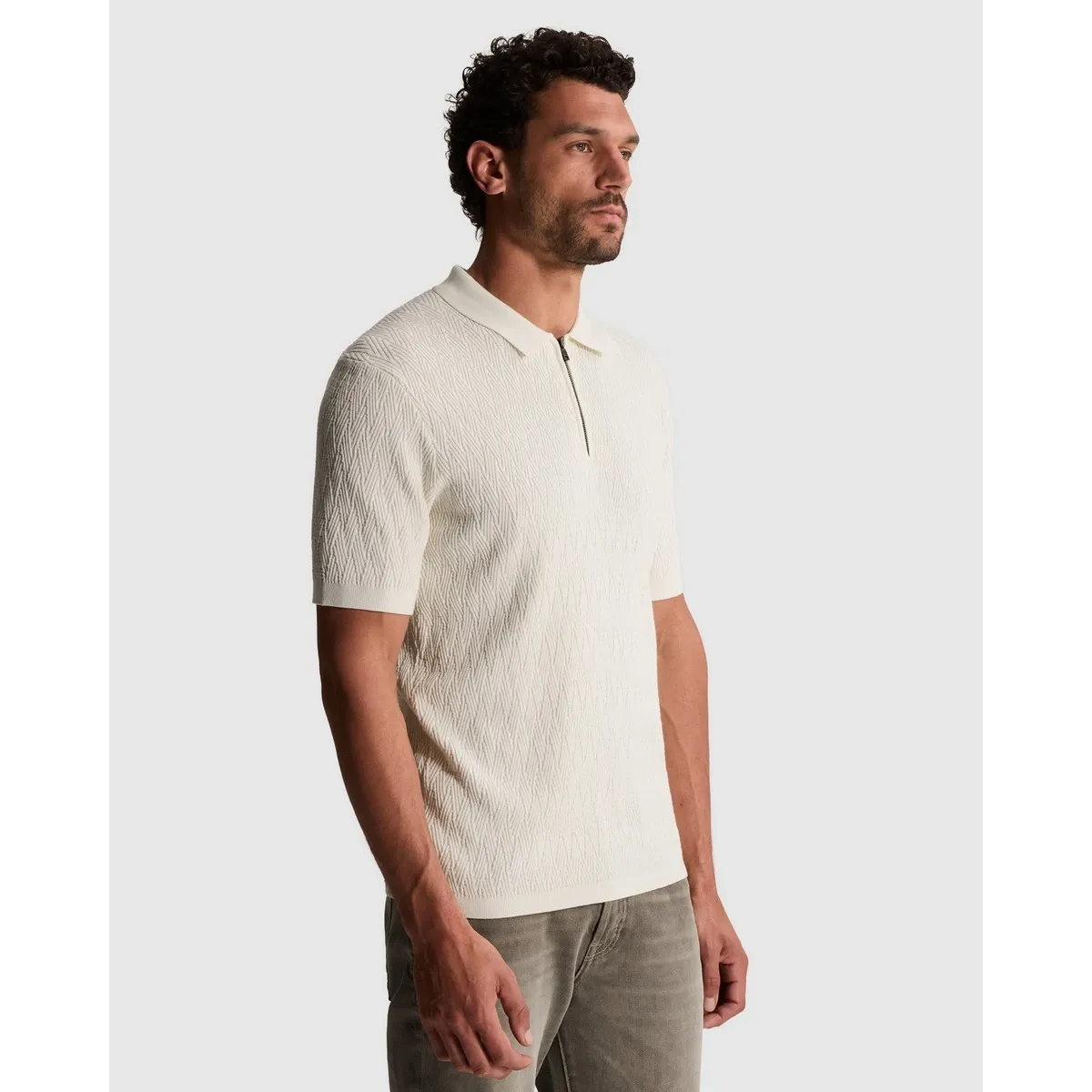 CAST IRON-Short sleeve polo regular fit cott-CPSS2608850-7555-WIT