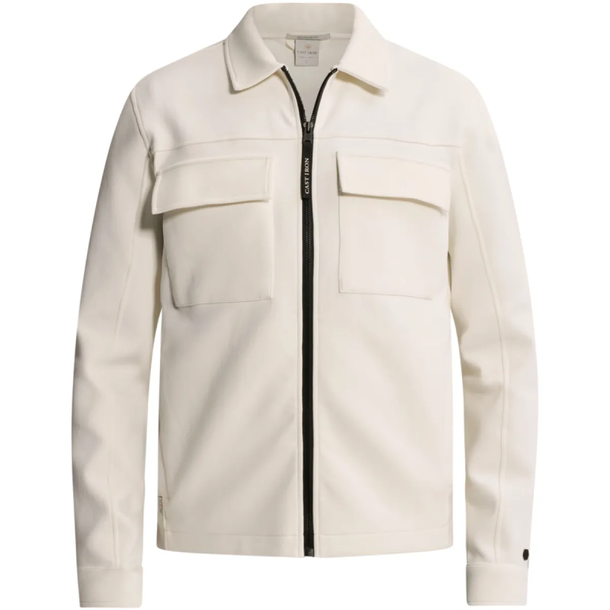 CAST IRON-Zip jacket regular fit interlock-CSW2608436-7555-WIT