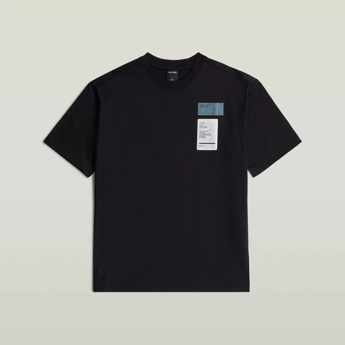 G-STAR-Multi chest badge relaxed r t-D30097-D709-6484 Dk black-ZWART