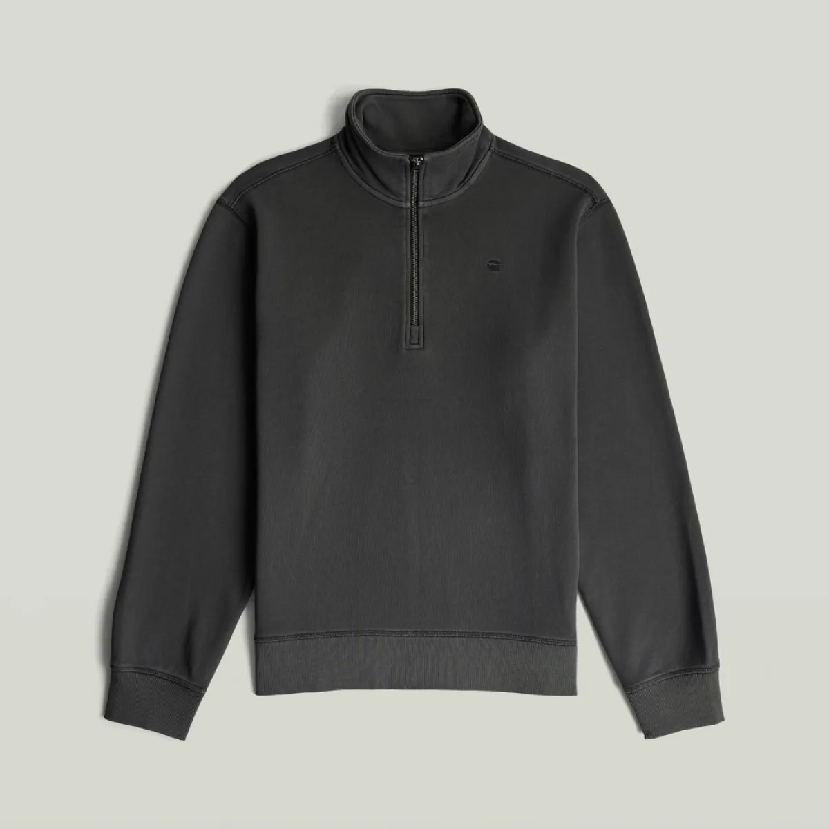 G-STAR-Unit washed half zip sw ls-D30717-D969-B564 Dk black gd-ZWART