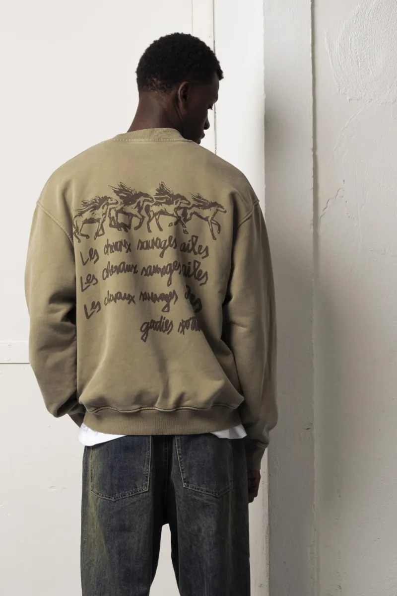 goodies-sportive-les-chevaux-sauvages-crewneck-lcsc26-olive-green-olijf-1 Goodies Sportive-les chevaux sauvages crewneck-LCSC26-Olive green-OLIJF