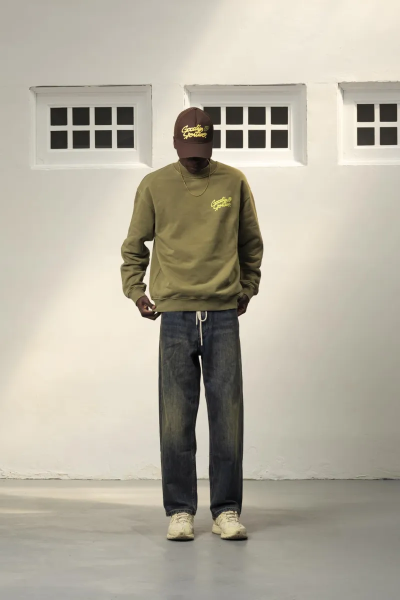 Goodies Sportive-The pegasus khaki crewneck-TPKC26-Khaki-KHAKI