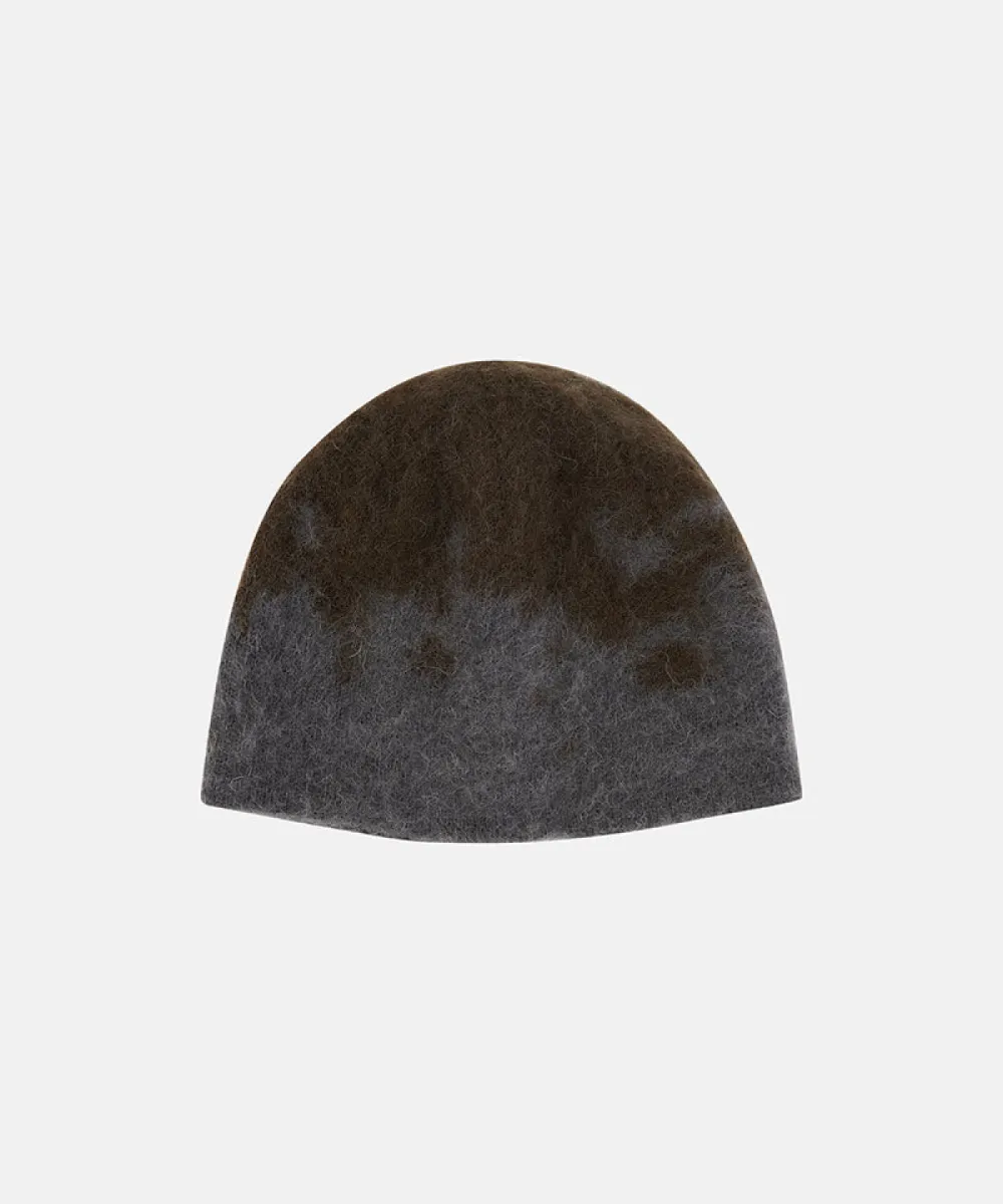 Gramicci-Mohair splatter beanie-G6FA-039-Slate splatter-GRIJS