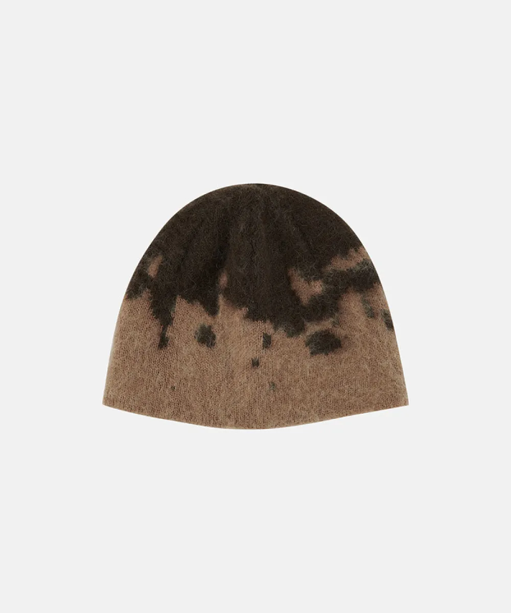 Gramicci-Mohair splatter beanie-G6FA-039-Taupe splatter-TAUPE
