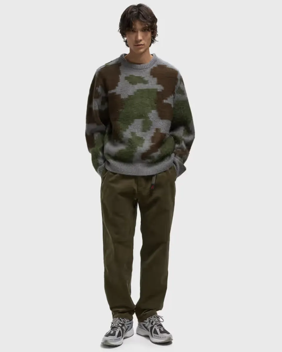 Gramicci-Mohair splatter sweater-G6FM-J037-Slate splatter-GRIJS