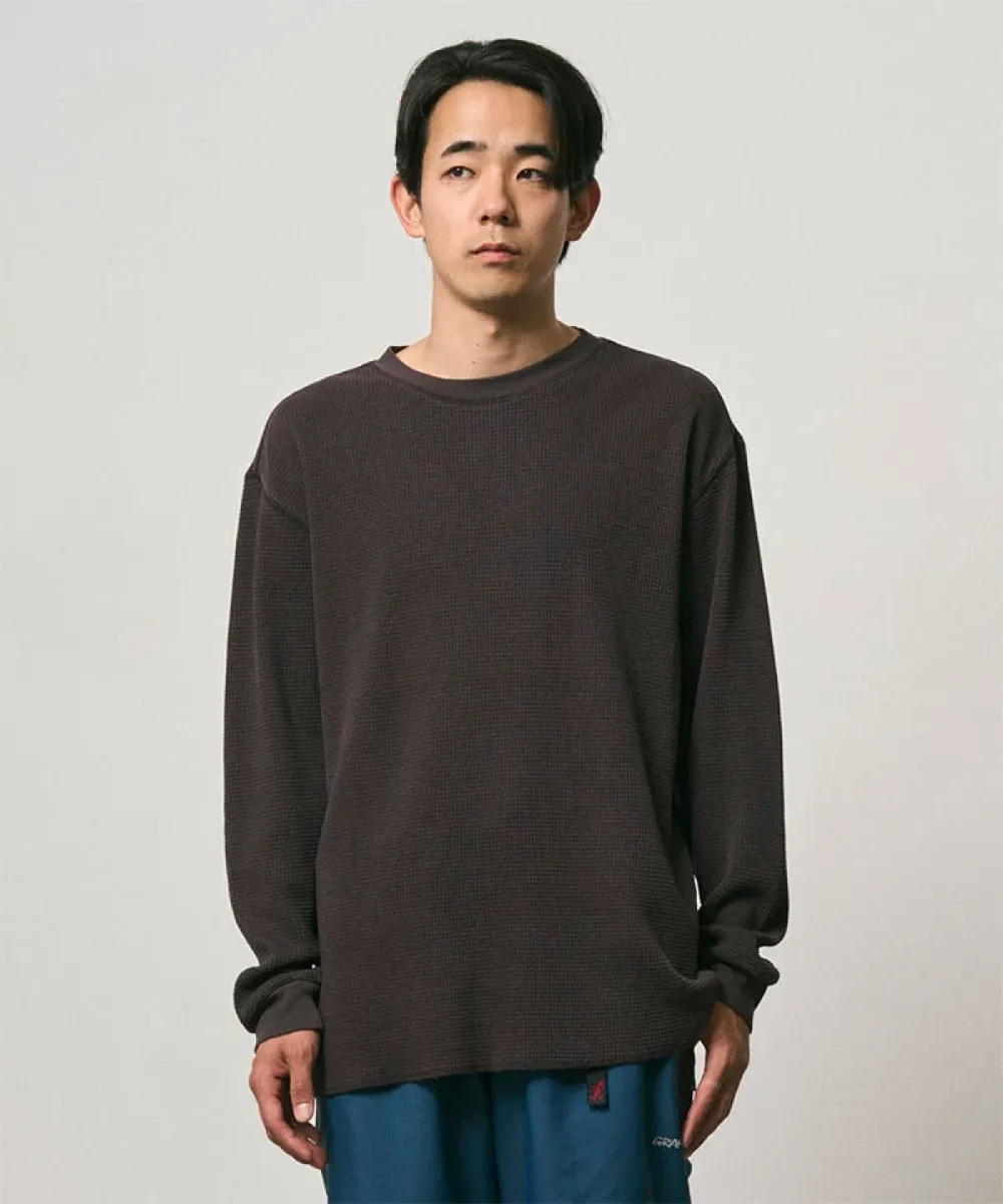 Gramicci-Waffle crew-G6FM-J041-Fossil pigment-BRUIN