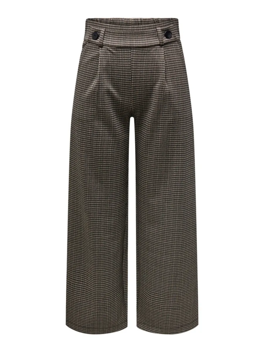 JDY-JDYGEGGO MIA LONG CHECK PANT JRS NO-15242797-Cobblestone-BRUIN