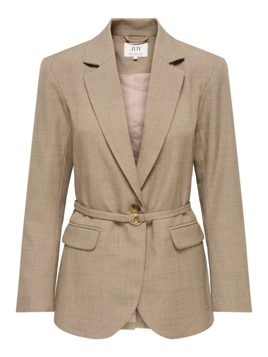 JDY-JDYHAZE L/S BELT BLAZER TLR-15376556-Fossil-ZAND