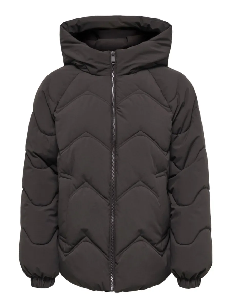 JDY-JDYPOWER SHORT HOOD PUFFER OTW HAB-15376541-Chocolate Torte-CHOCOLADE