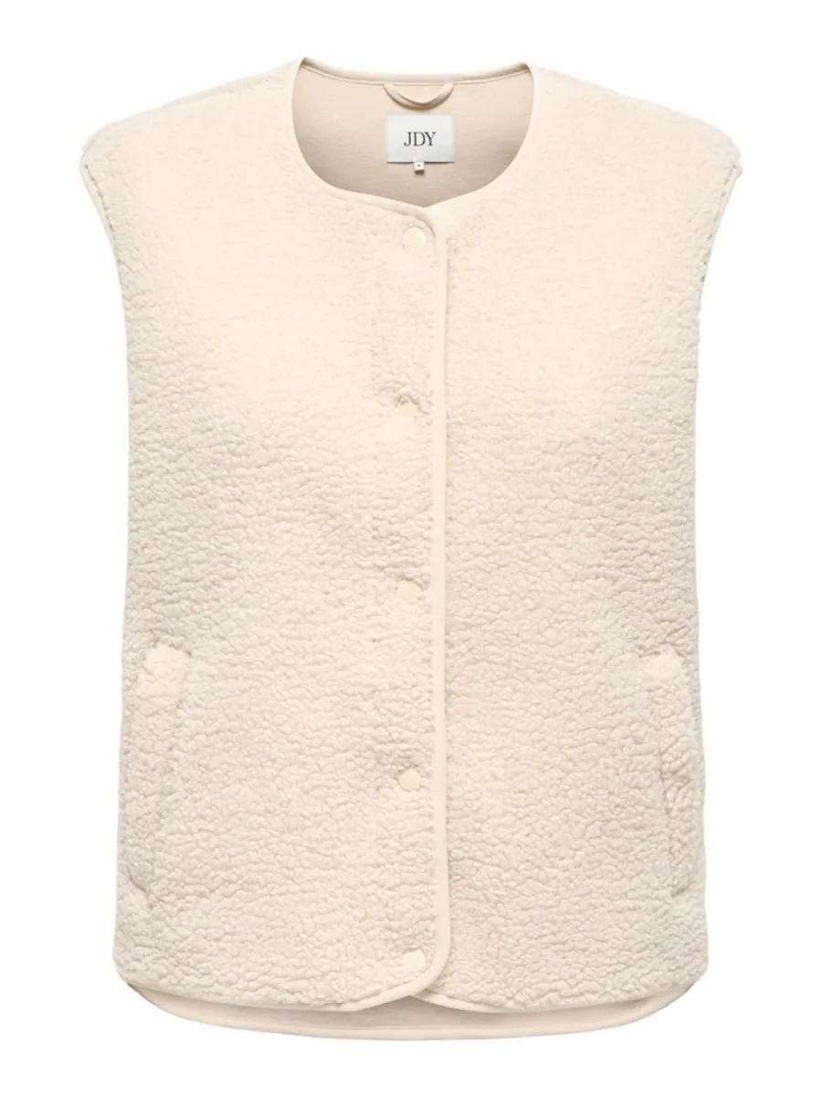 JDY-JDYSIMINA TEDDY WAISTCOAT OTW QIQ N-15364610-Pumice Stone-STONE