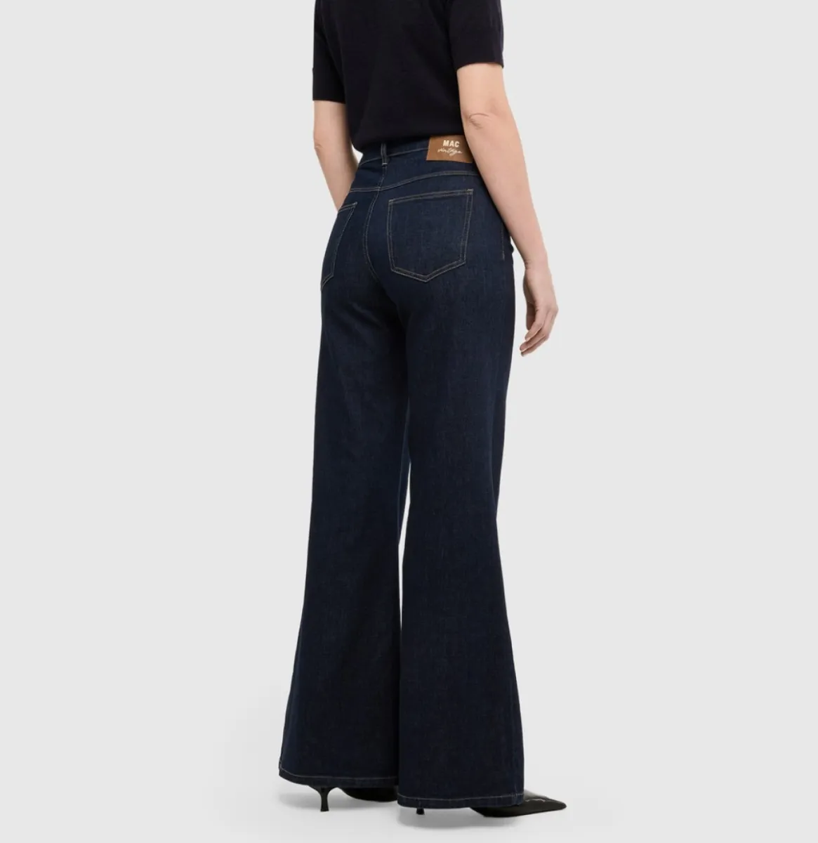 MAC-Wide flare-0333523990-D683 Fashion rinsed-DONKER DENIM