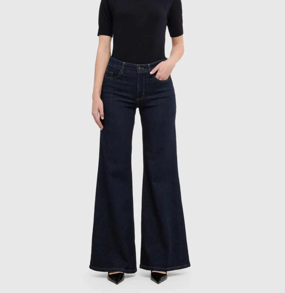 MAC-Wide flare-0333523990-D683 Fashion rinsed-DONKER DENIM