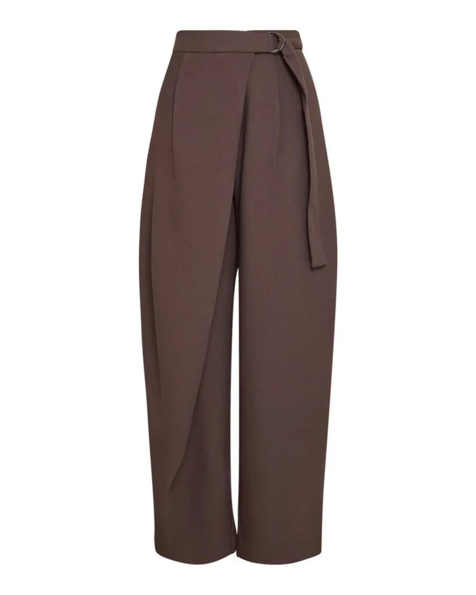 MOSS COPENHAGEN-Esteriane Pant-20095-Hot Fudge-CHOCOLADE