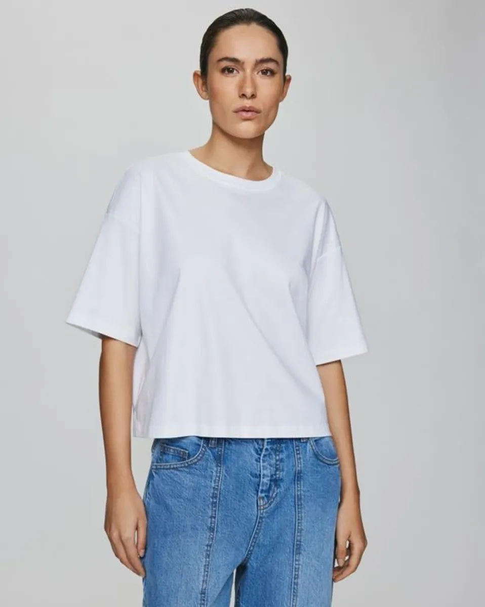 MOSS COPENHAGEN-Moa Melea Tee-18912-Bright White-WIT