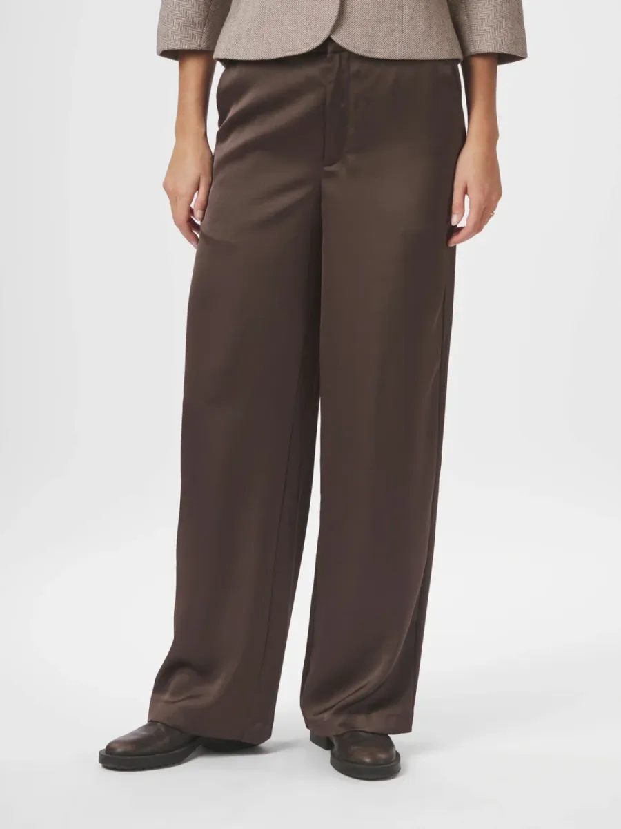 Neo Noir-Emmett Heavy Sateen Pants-164136-676 Dark Brown-DONKER BRUIN
