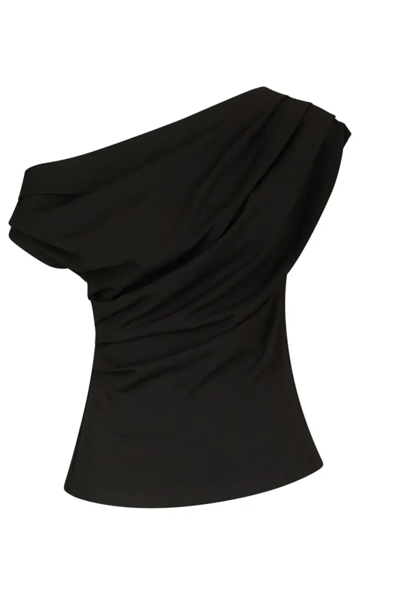 Neo Noir-Mabelle Drapy Top-168038-100 Black-ZWART