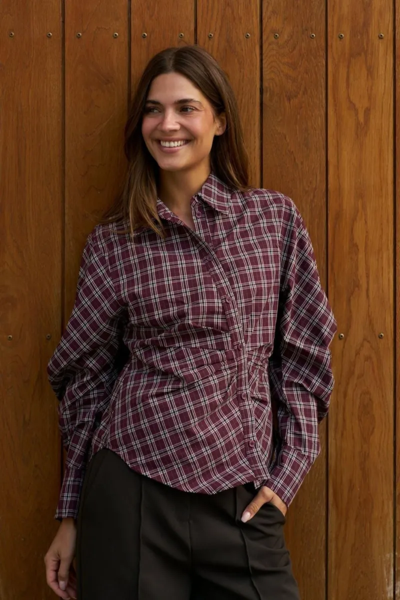 neo-noir-neoella-medium-check-shirt-168469-182-plum-paars-1 Neo Noir-Neoella Medium Check Shirt-168469-182 Plum-PAARS