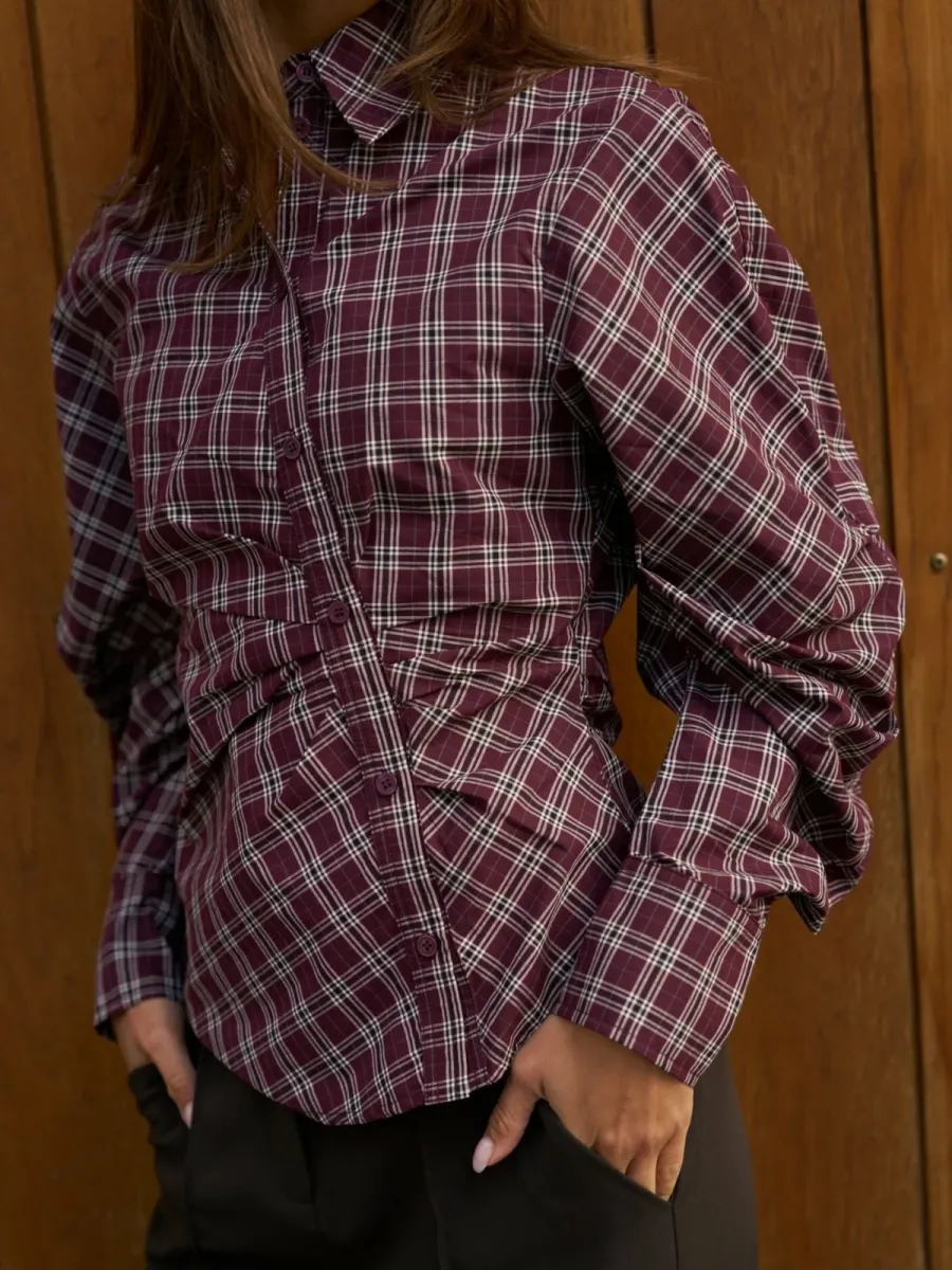 neo-noir-neoella-medium-check-shirt-168469-182-plum-paars-2 Neo Noir-Neoella Medium Check Shirt-168469-182 Plum-PAARS