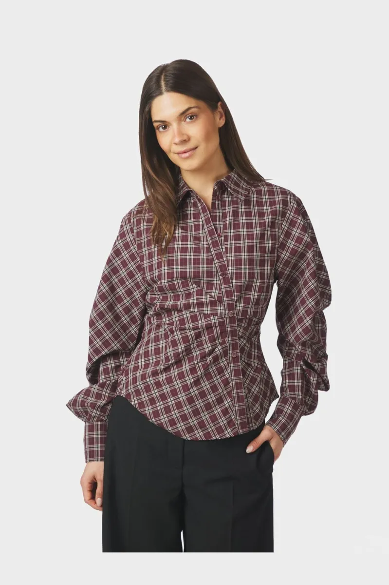 neo-noir-neoella-medium-check-shirt-168469-182-plum-paars-3 Neo Noir-Neoella Medium Check Shirt-168469-182 Plum-PAARS