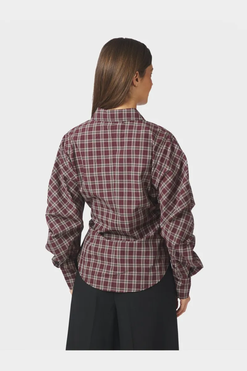 neo-noir-neoella-medium-check-shirt-168469-182-plum-paars-4 Neo Noir-Neoella Medium Check Shirt-168469-182 Plum-PAARS