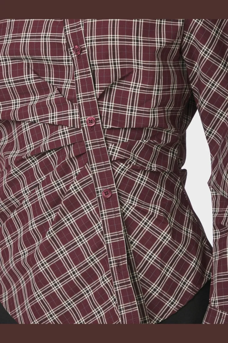 neo-noir-neoella-medium-check-shirt-168469-182-plum-paars-6 Neo Noir-Neoella Medium Check Shirt-168469-182 Plum-PAARS