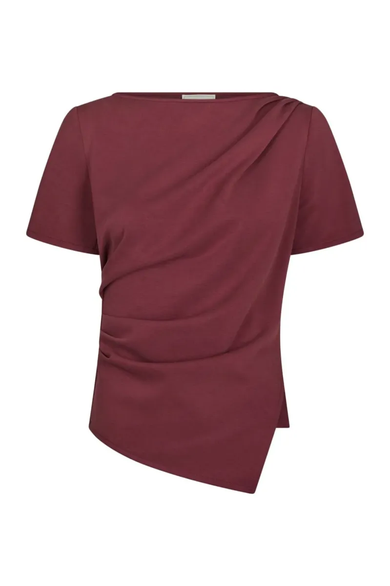 Neo Noir-Rasmine Soft Blouse-165739-682 Wine-BORDEAUX