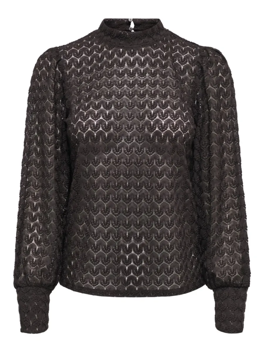 ONLY-JDYAVERY L/S LACE TOP JRS NOOS-15268408-Scarab-ZAND