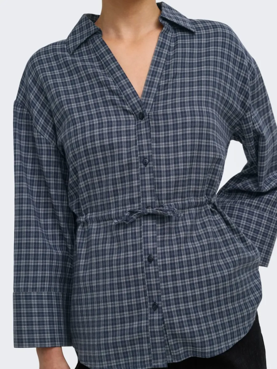 only-jdyrikka-7-8-tunnel-shirt-wvn-15379650-night-sky-navy-5 ONLY-JDYRIKKA 7/8 TUNNEL SHIRT WVN-15379650-Night Sky-NAVY