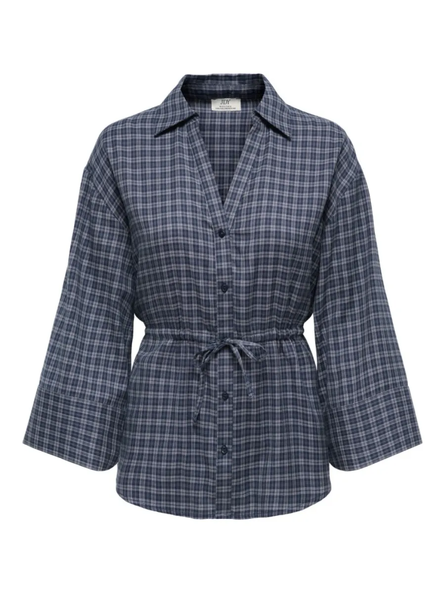 ONLY-JDYRIKKA 7/8 TUNNEL SHIRT WVN-15379650-Night Sky-NAVY