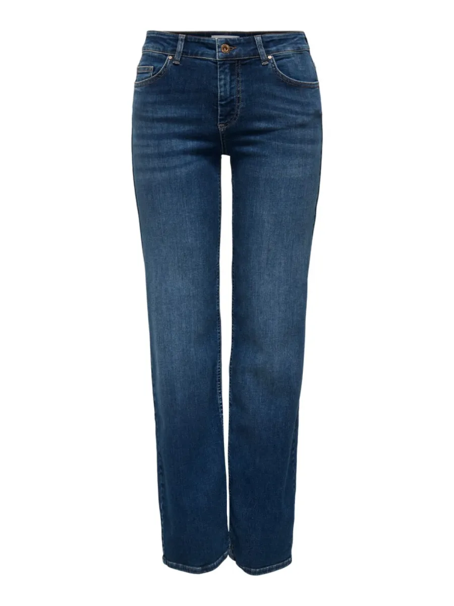 ONLY-ONLBLUSH MID STRAIGHT DNM TAI021 NO-15344167-Dark Blue Denim-BLUE