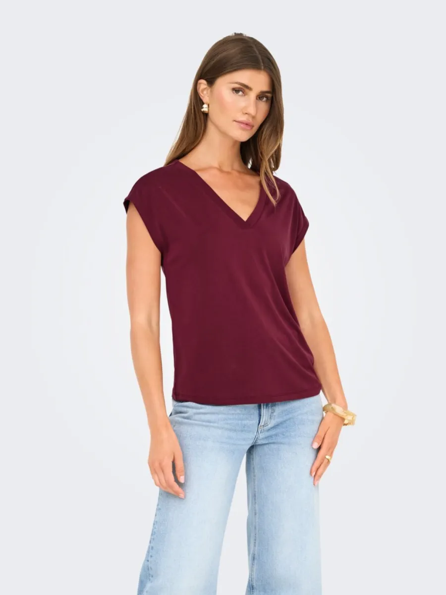 only-onlfree-s-s-modv-neck-top-jrs-noos-15287041-tawny-port-bordeaux-3 ONLY-ONLFREE S/S MOD.V-NECK TOP JRS NOOS-15287041-Tawny Port-BORDEAUX