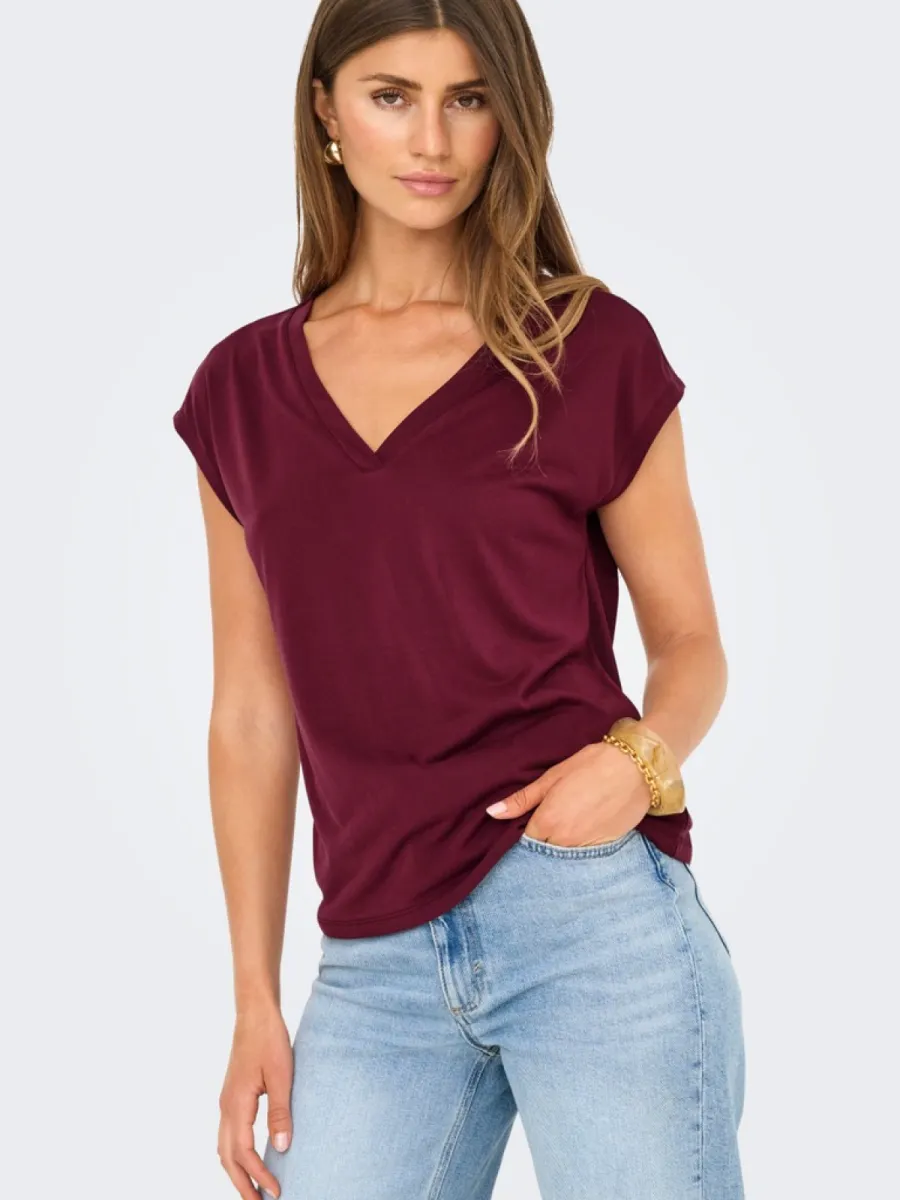 only-onlfree-s-s-modv-neck-top-jrs-noos-15287041-tawny-port-bordeaux-5 ONLY-ONLFREE S/S MOD.V-NECK TOP JRS NOOS-15287041-Tawny Port-BORDEAUX