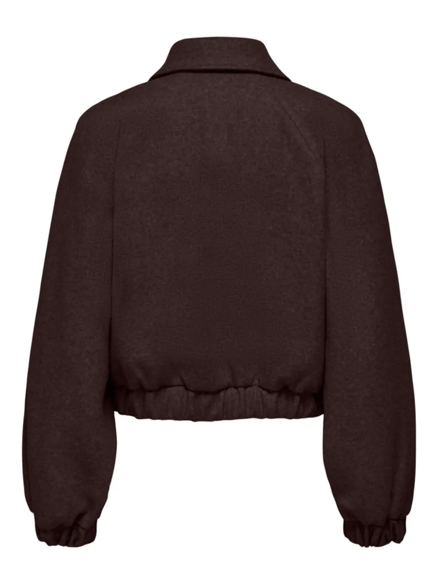 ONLY-ONLNANCY LIFE COLLAR JACKET CC OTW-15321922-Chocolate Torte-CHOCOLADE