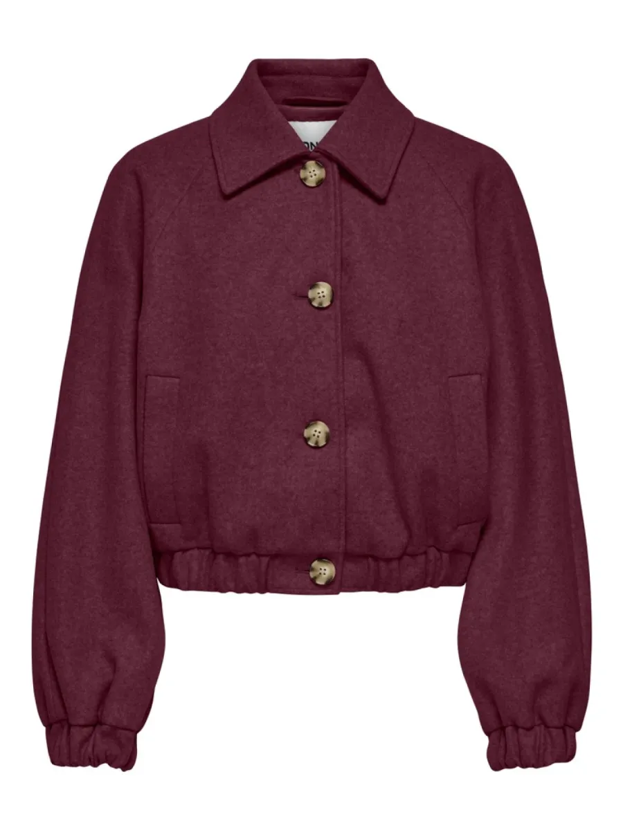 ONLY-ONLNANCY LIFE COLLAR JACKET CC OTW-15321922-Fig-BORDEAUX