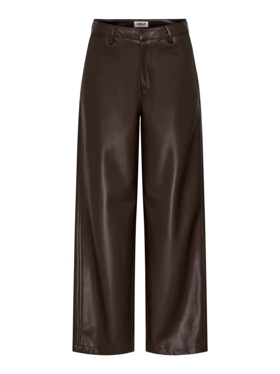 only-onlneli-mw-faux-lea-barrel-pant-pnt-15376856-chocolate-torte-chocolade-3 ONLY-ONLNELI MW FAUX LEA BARREL PANT PNT-15376856-Chocolate Torte-CHOCOLADE