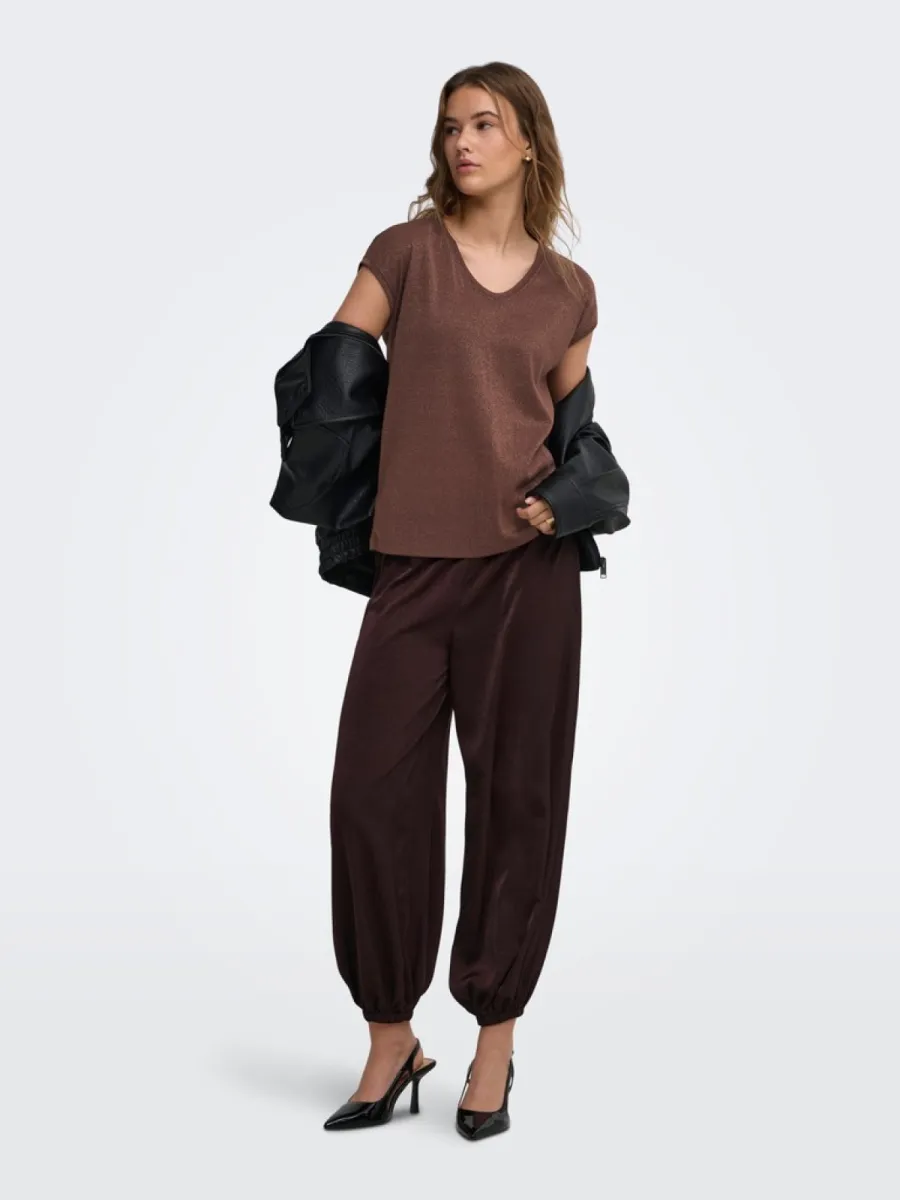 only-onlsilvery-s-s-v-neck-lurex-top-jrs-15136069-deep-mahogany-aubergine-2 ONLY-ONLSILVERY S/S V NECK LUREX TOP JRS-15136069-Deep Mahogany-AUBERGINE