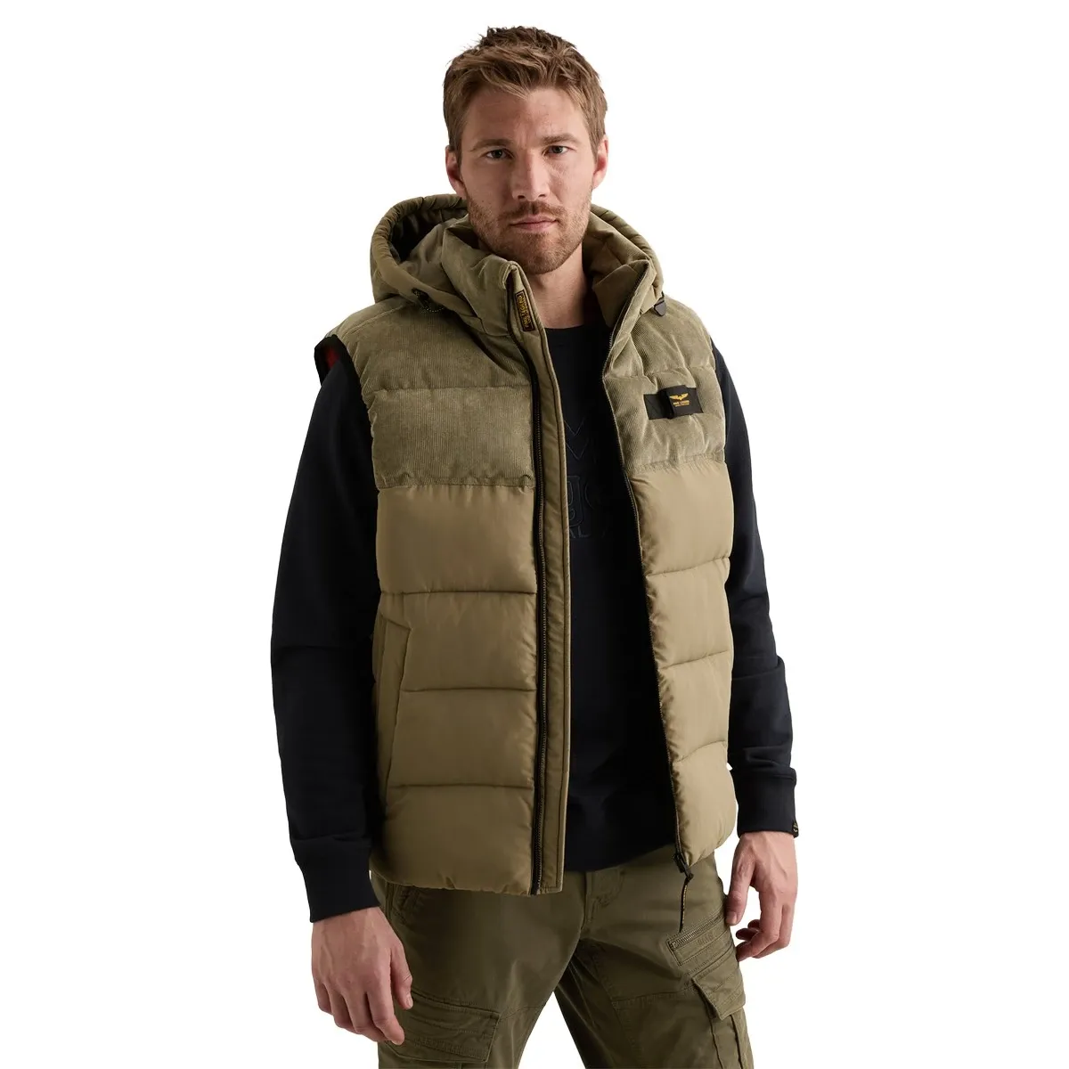 pme-legend-bodywarmer-gobbler-bw-mix-fabric-pbw2608102-6485-overland-trek-bruin-1 PME LEGEND-Bodywarmer GOBBLER BW Mix fabric-PBW2608102-6485 Overland trek-BRUIN