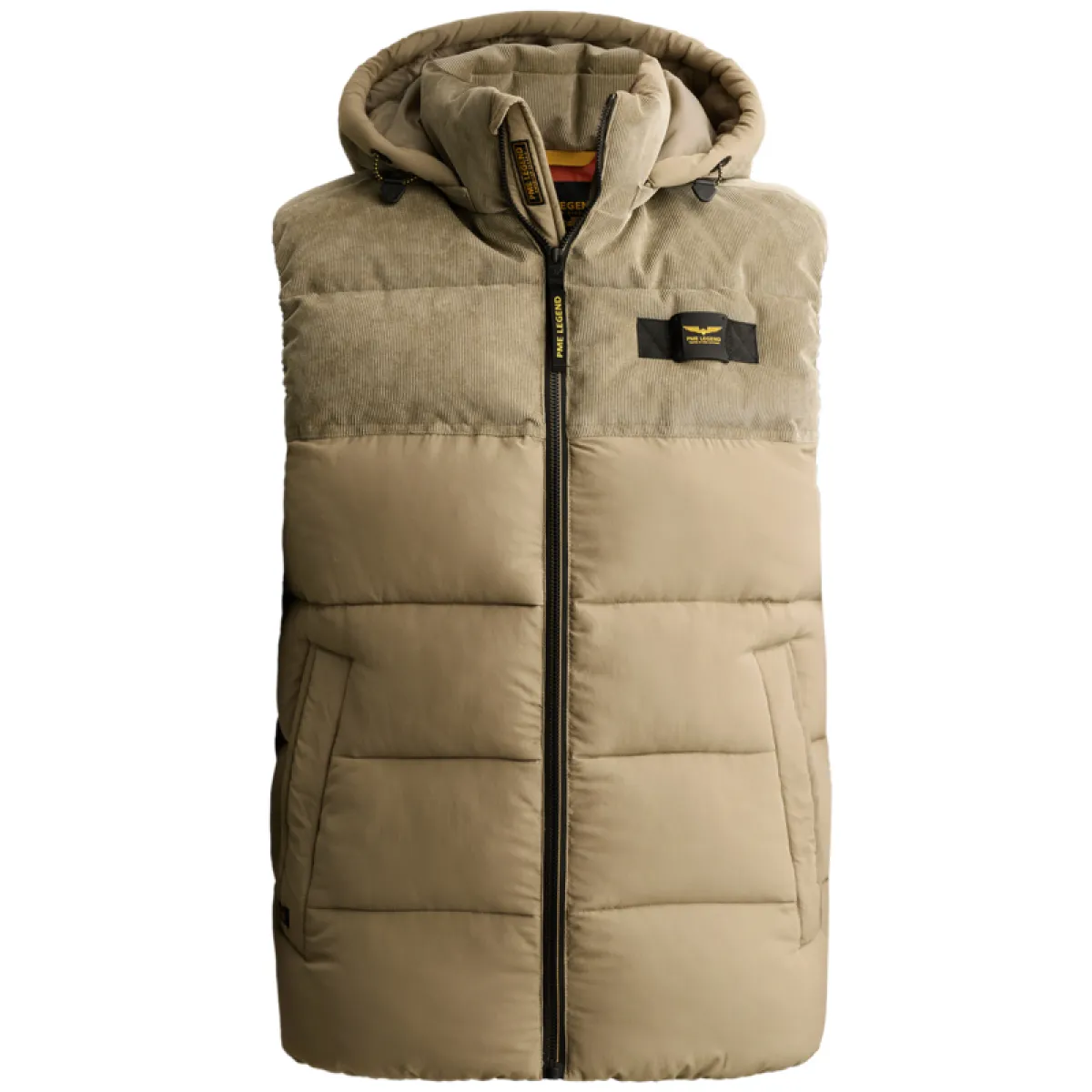 PME LEGEND-Bodywarmer GOBBLER BW Mix fabric-PBW2608102-6485 Overland trek-BRUIN