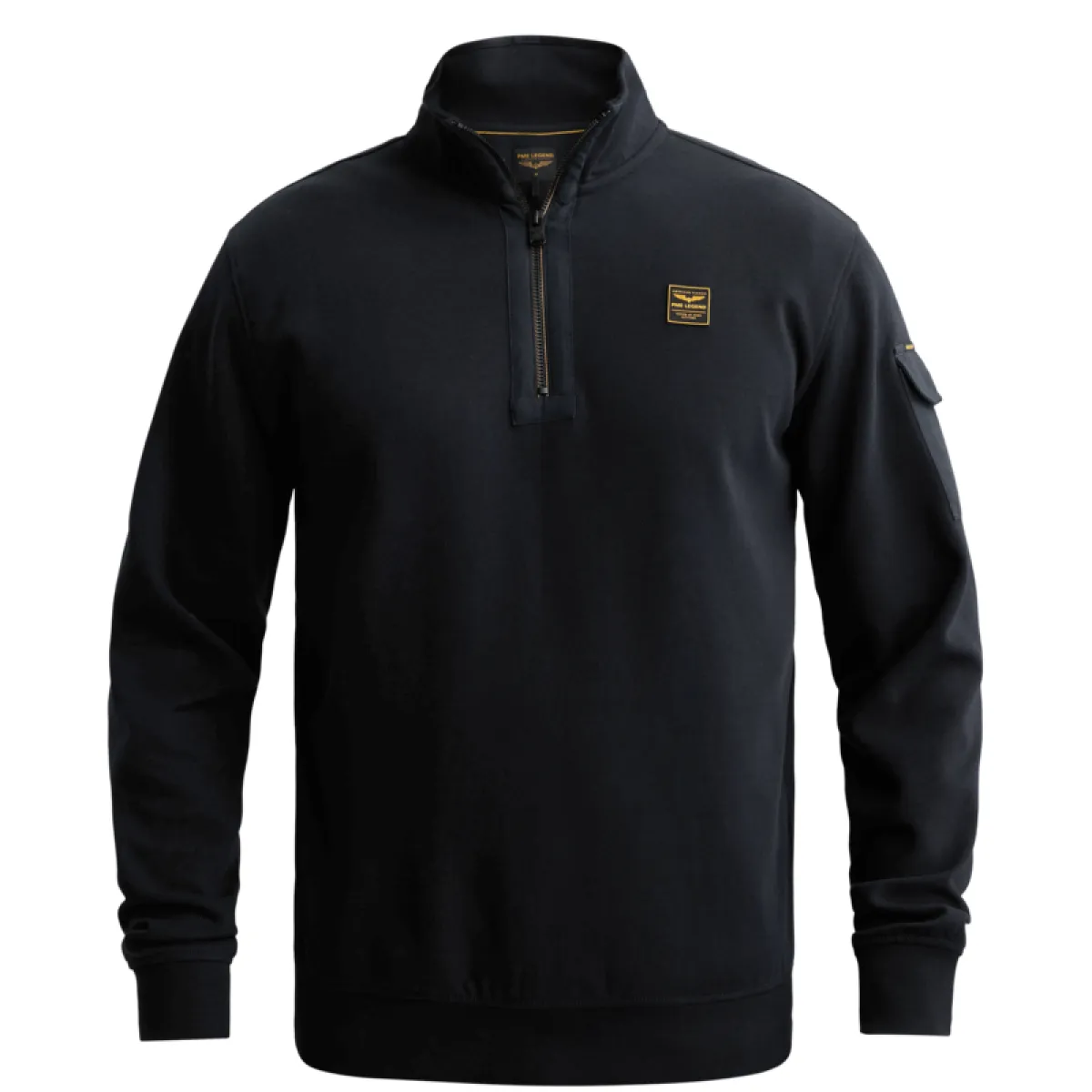 PME LEGEND-Half zip collar interlock jersey-PSW2608423-5281 Salute-NAVY